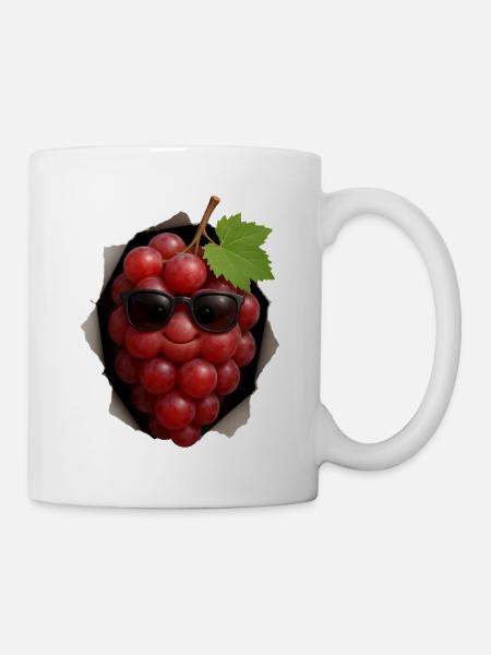 Weintrauben Weintraube - Tasse - Weiß