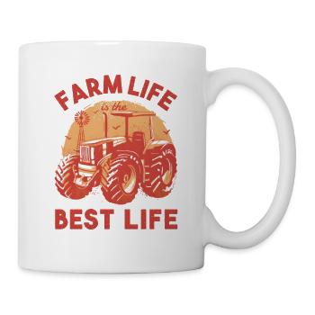 Farm Life is the Best Life Tractor - Mug - white - Right