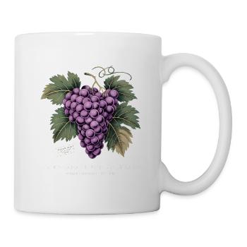 Vintage Weintrauben - Tasse - Weiß - Rechts