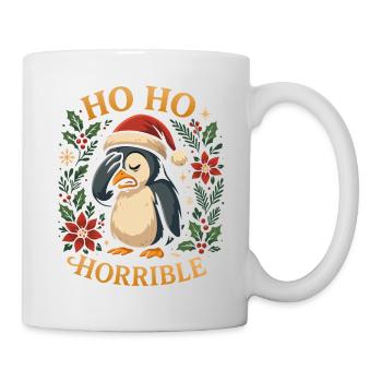 Ho Ho Horrible Drôle de T-shirt de Noël Pingouin - Mug blanc - blanc - Droite
