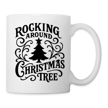 Christmas time Xmas weihnachten rock'n roll Santa  - Tasse - Weiß - Rechts