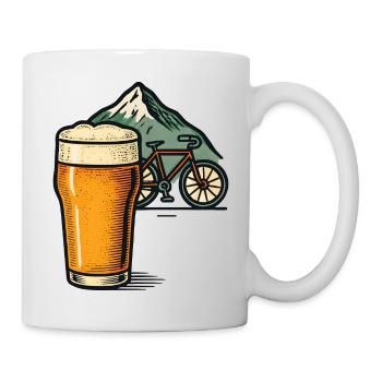 Bier Mountain Bike Abenteuer - Tasse - Weiß - Rechts