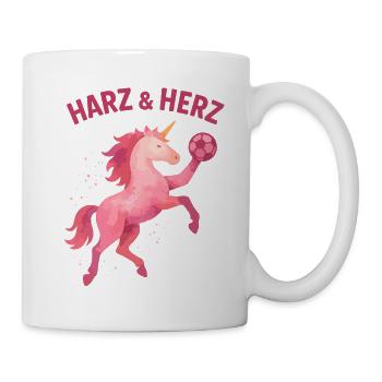 Unicorn Handball Resin and Heart, Pink Power - Mug - white - Right