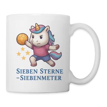 Handball Unicorn Sept étoiles Sept mètres - Mug blanc - blanc - Droite
