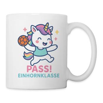 Unicorn Handball Pass, Unicorn Class Assist - Mug - white - Right