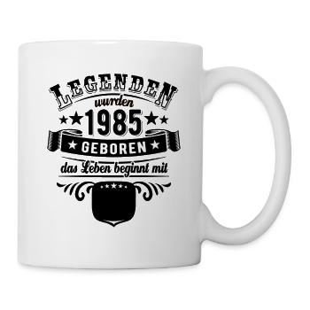 Legends were born in 1985 | Enter age - Mug - white - Right