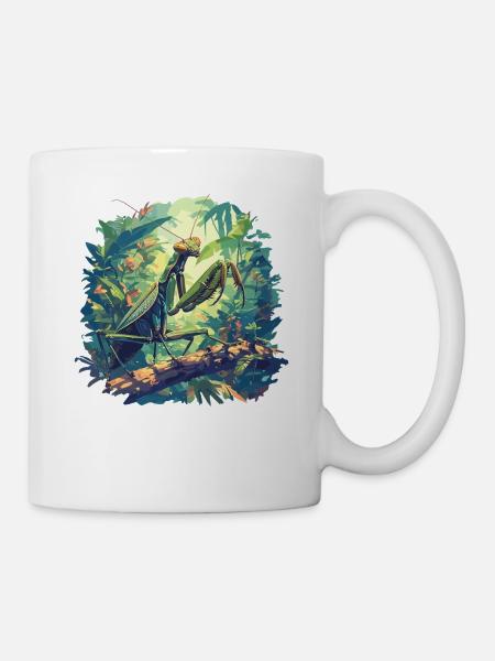 Gottesanbeterinnen Gottesanbeterin - Tasse - Weiß