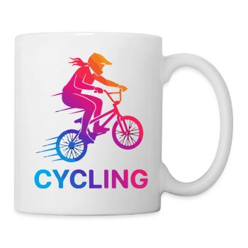 Gradient Cyclist Silhouette - Tasse - Weiß - Rechts