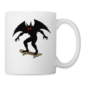 Mothman 1966 Skateboard - Mug blanc - blanc - Droite