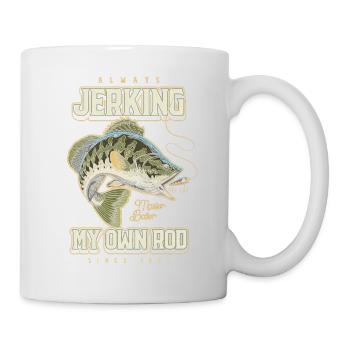 Toujours en train de branler ma canne Pêche amusante Né en 1971 - Mug blanc - blanc - Droite