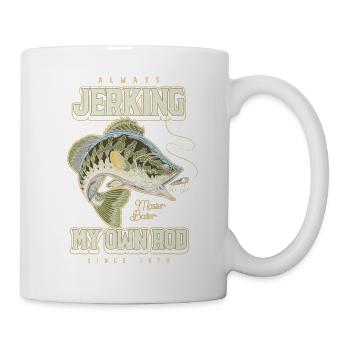 Toujours en train de branler ma canne Pêche amusante Né en 1970 - Mug blanc - blanc - Droite