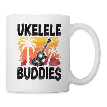 Hawaiian Ukulele Uke Besties - Tasse - Weiß - Rechts