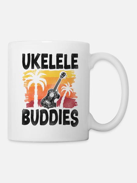Hawaiian Ukulele Uke Besties - Tasse - Weiß