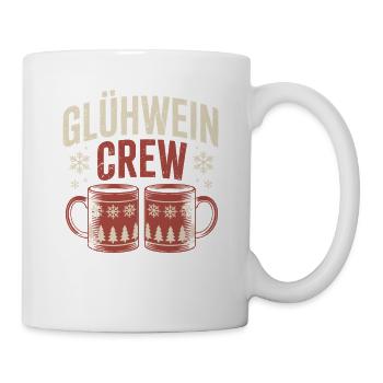 Glühwein Crew Frohe Weihnachten Weihnachtsmarkt - Tasse - Weiß - Rechts