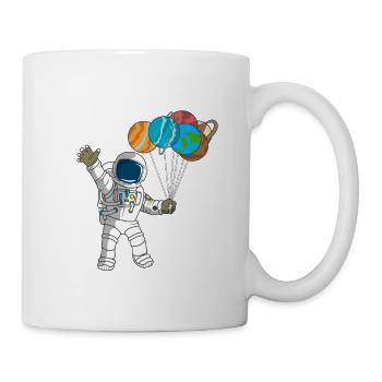 Cute Astronaut Planet Balloons 5th Birthday Party - Mug - white - Right