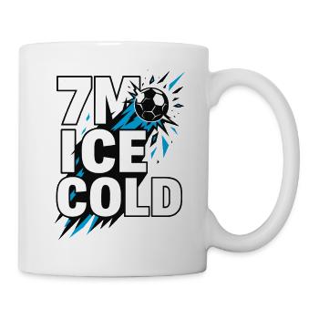 Handball 7 meters, I c e Cold, strong nerves - Mug - white - Right