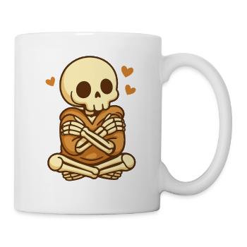 Self Hug Skelett – Cozy Selflove - Tasse - Weiß - Rechts