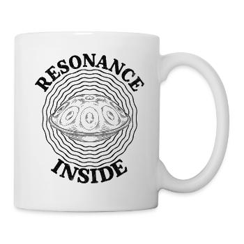 Résonance à l’intérieur du handpan - Mug blanc - blanc - Droite