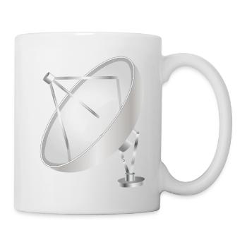 Satellite dish with a clear modern look - Mug - white - Right