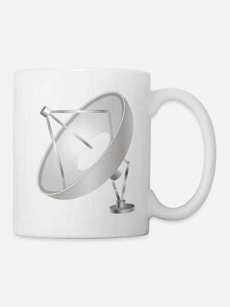  Satellitenschüssel im klaren modernen Look - Tasse - Weiß