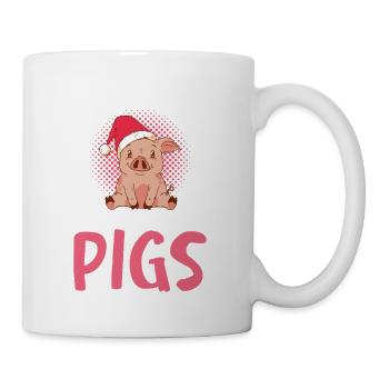 Juste une fille qui aime les cochons – Cochon de Noël - Mug blanc - blanc - Droite