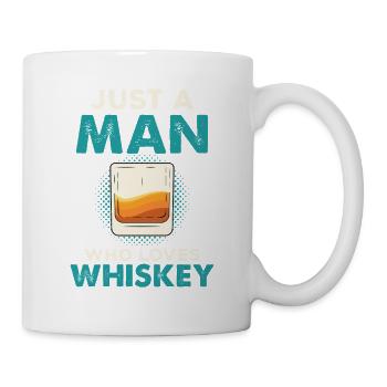 Only one man loves whiskey - Mug - white - Right