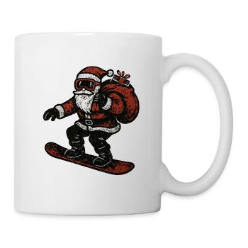 Sortie de snowboard Grunge Santa - Mug blanc - blanc - Droite