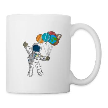 Niedlicher Astronaut Planeten Space Explorer Geburtstag - Tasse - Weiß - Rechts