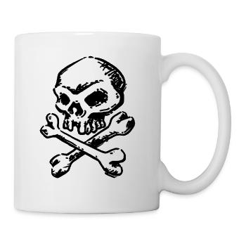 Crâne - Mug blanc - blanc - Droite