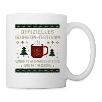 Mulled wine test team, Christmas market hero - Mug - white - Right
