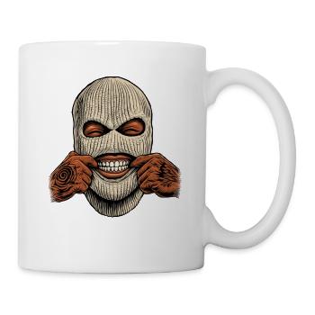 Masque de ski gangster des années 90 Old School Hip Hop - Mug blanc - blanc - Droite