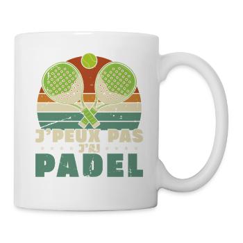 Je peux pas j ai padel - Mug blanc - blanc - Droite