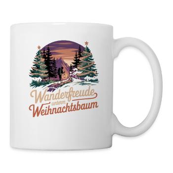 Wanderfreude unter dem Weihnachtsbaum - Tasse - Weiß - Rechts
