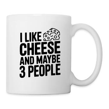 J’aime le fromage et peut-être trois personnes - Mug blanc - blanc - Droite