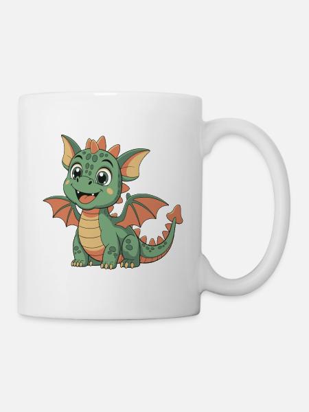 Süßer kleiner Drache - Tasse - Weiß