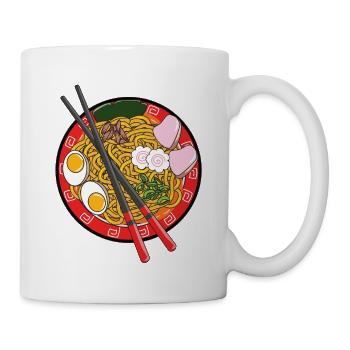 Ramen Nouilles, baguettes japonaises pour gastronomies, Kawaii Bo - Mug blanc - blanc - Droite