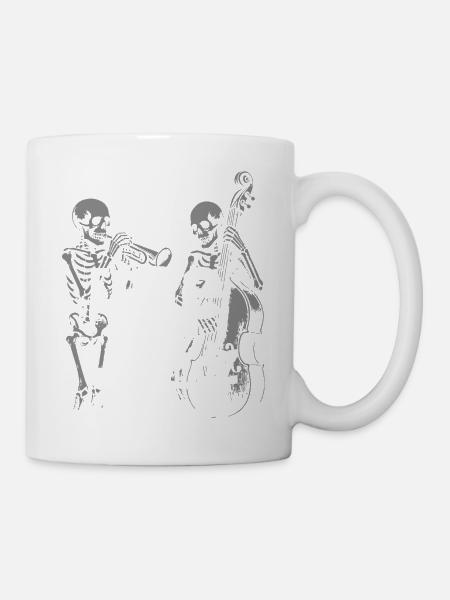 Free Jazz Skeletons Band - Tasse - Weiß