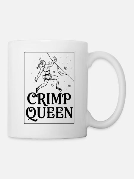 Crimp Queen Kletterabenteuer-Grafik - Tasse - Weiß