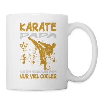 Karate Papa Wie Ein Normaler Papa Nur Viel Cooler - Tasse - Weiß - Rechts