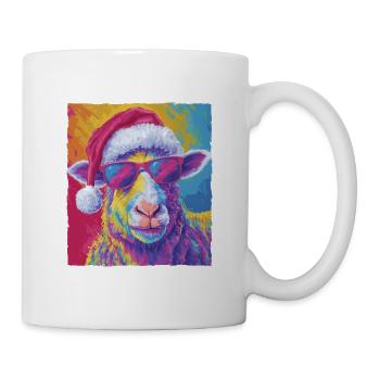 Schaf Weihnachten Porträt - Tasse - Weiß - Rechts
