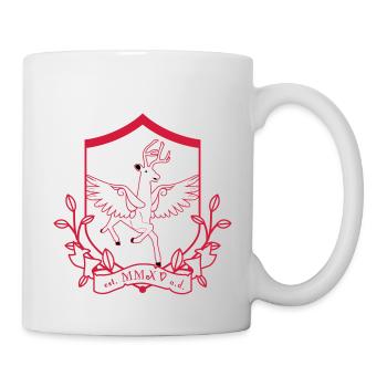 Winged deer – noble heraldic animal forest - Mug - white - Right