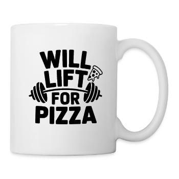 Lève pour la pizza - Mug blanc - blanc - Droite
