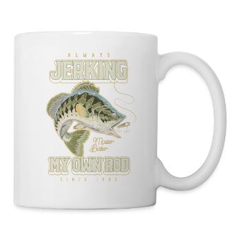 Toujours en train de branler ma canne Pêche amusante Né en 1995 - Mug blanc - blanc - Droite