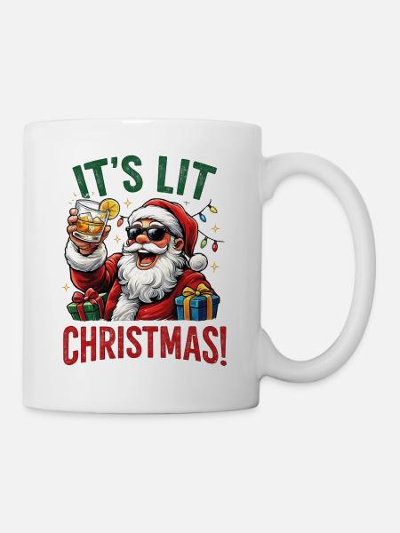 funny Santa, little Christmas - Tasse - Weiß