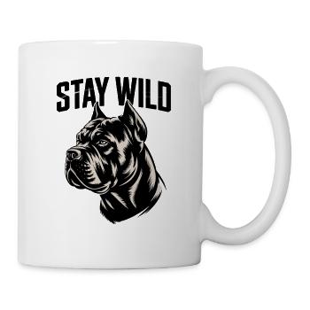 Bleib Wild Hunde Motiv Stärke - Tasse - Weiß - Rechts