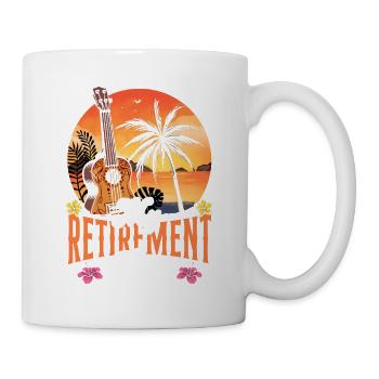Ukulélé hawaïen Ukulélé retiré mon - Mug blanc - blanc - Droite