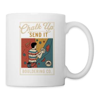 Inscris ça Envoie ça Bloc Co escalade - Mug blanc - blanc - Droite
