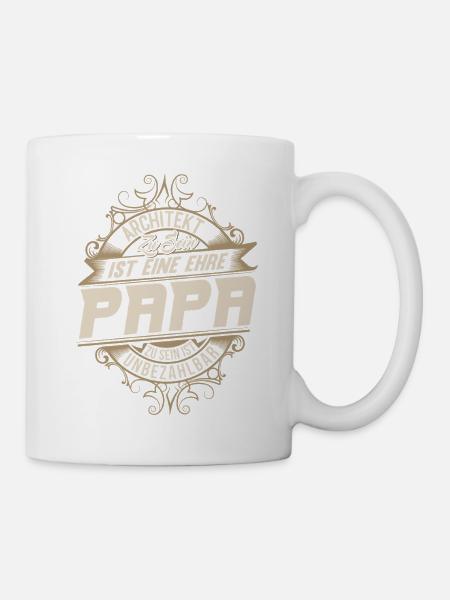 Architekt Papa - Tasse - Weiß