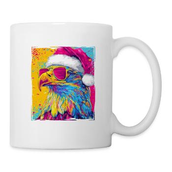 Adler Weihnachten Porträt - Tasse - Weiß - Rechts