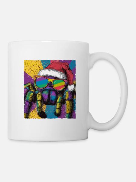 Tarantula Weihnachten Porträt - Tasse - Weiß